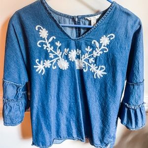 Embroidered Detail Blouse!
